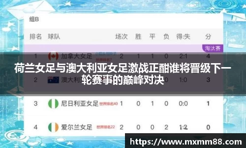 荷兰女足与澳大利亚女足激战正酣谁将晋级下一轮赛事的巅峰对决